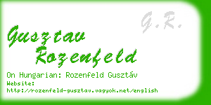 gusztav rozenfeld business card